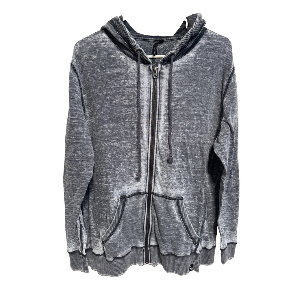 Joe's Jeans Women's Full Zip Hoodie Sz Large Gray
